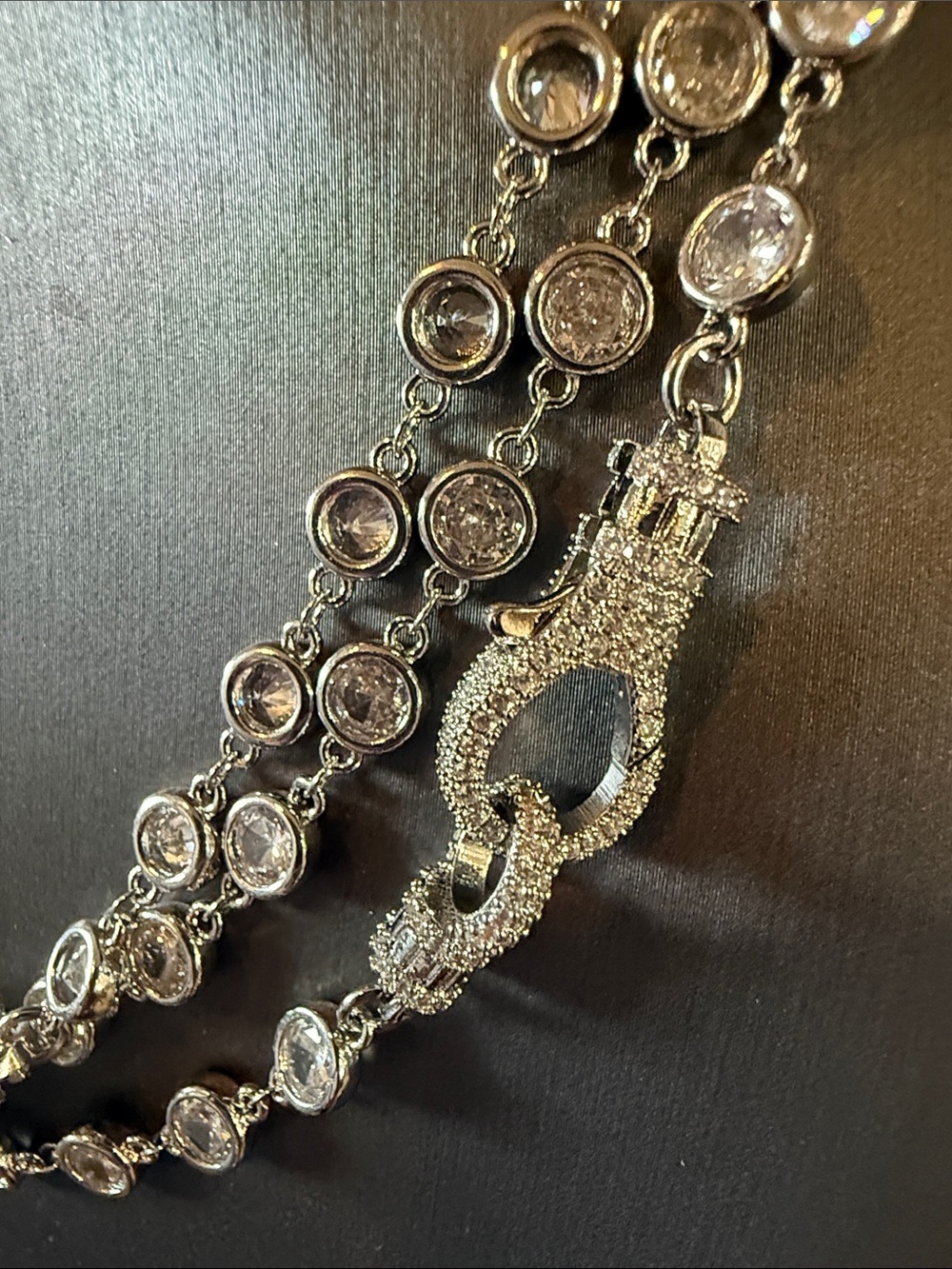 Freida Rothman Sterling Silver Crystal 18 in Necklace - Picture 3 of 6